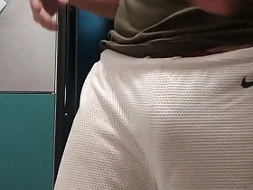 Public locker room cock rubbing