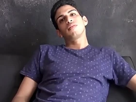 Straight latin teen pays the rent with his big cock