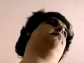 Fat young amateur gently blown before jerking himself off