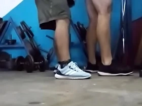 XXX Hot man spots his friends in a squat workout 4K HD